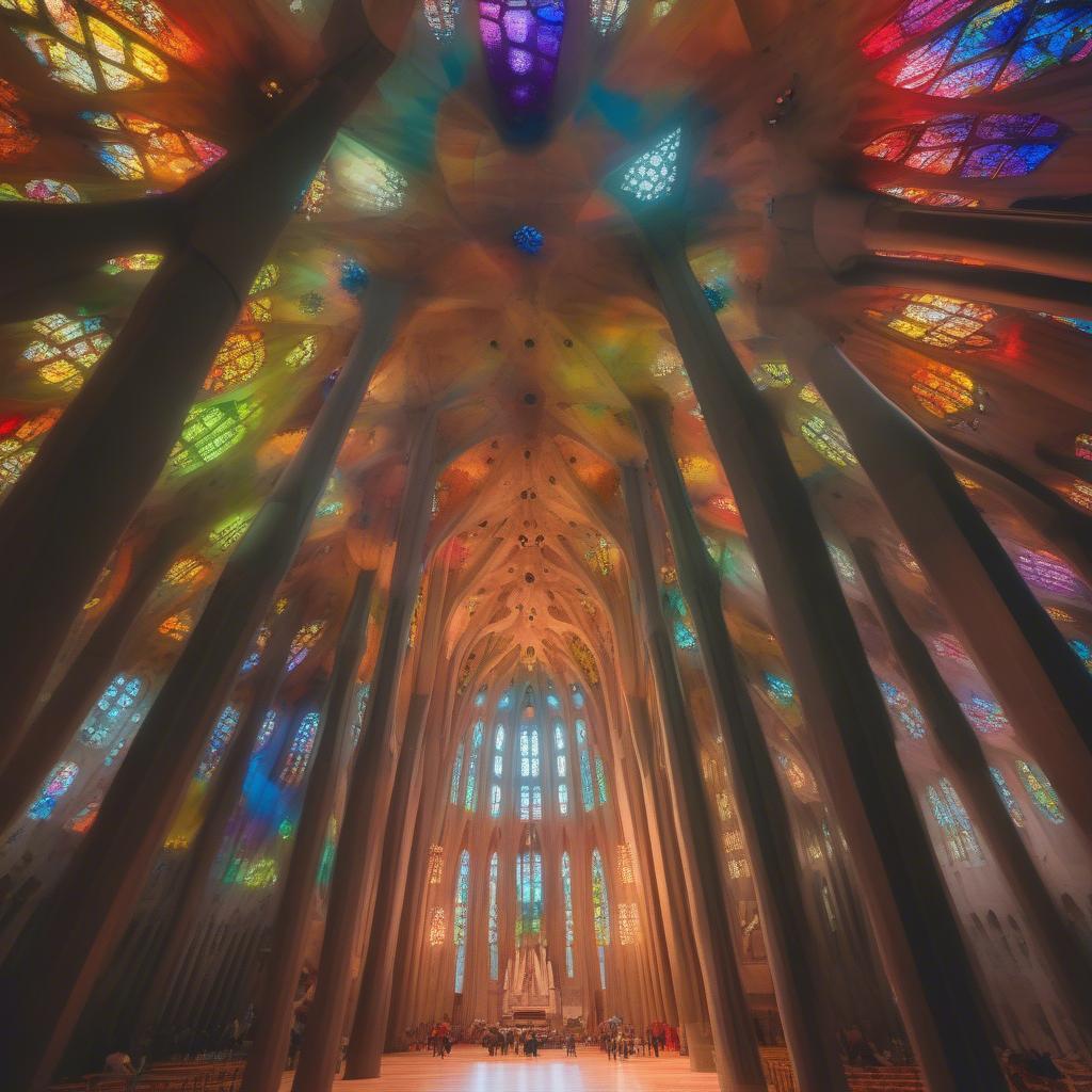 Ảnh hưởng của ánh sáng và màu sắc tại Sagrada Familia