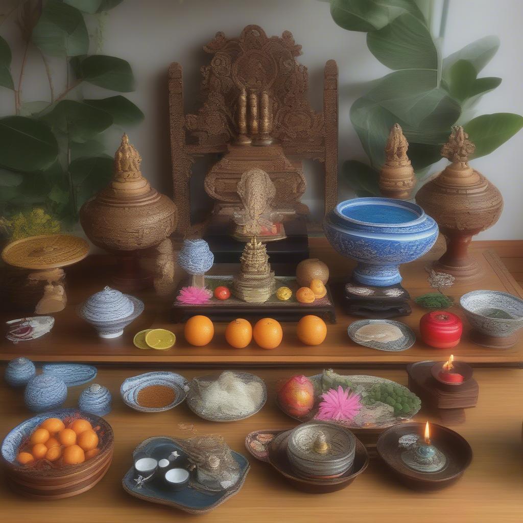 Bài trí bàn thờ bà cô
