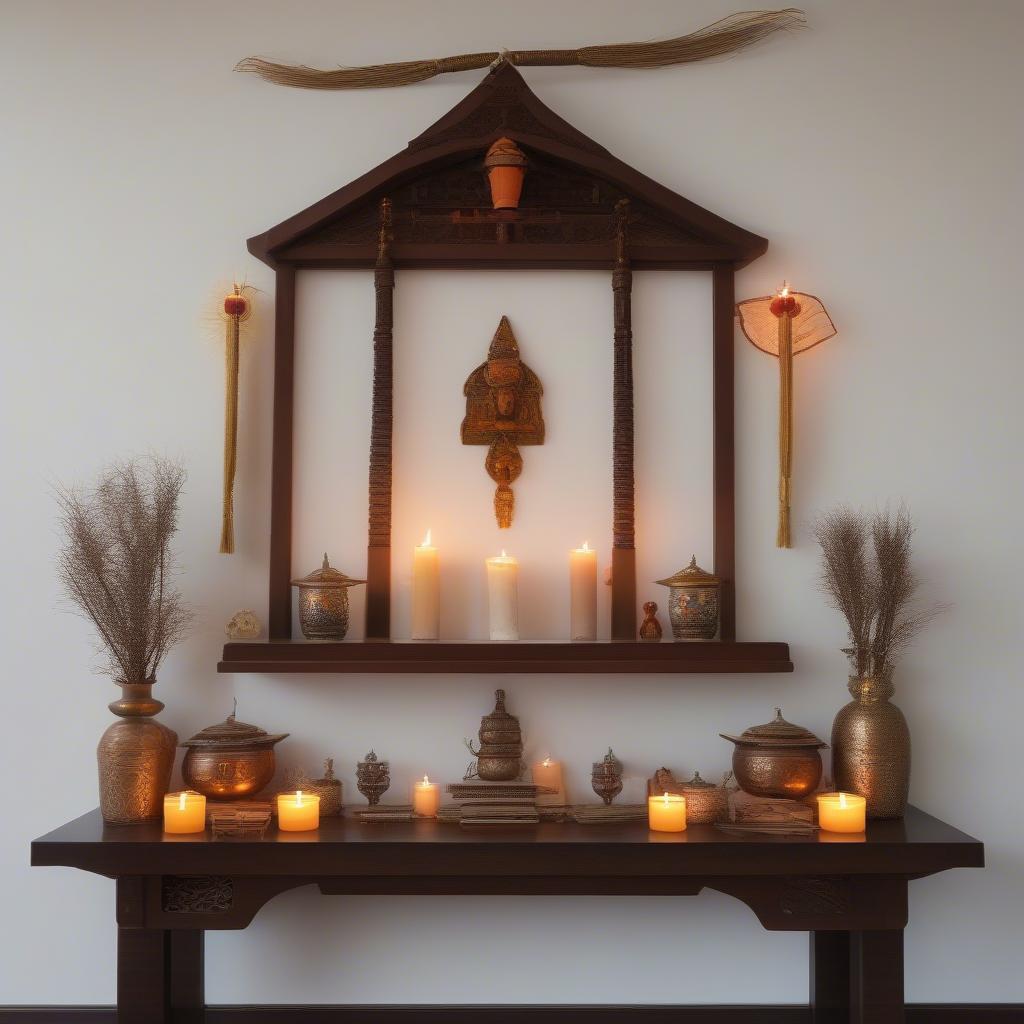 Cách bài trí bàn thờ treo tường