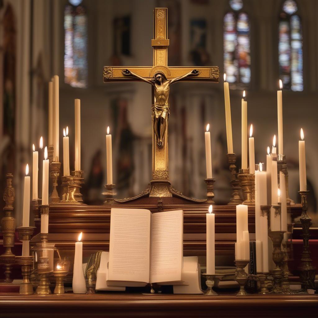 The altar of the Catholic church signifies spiritual meaning