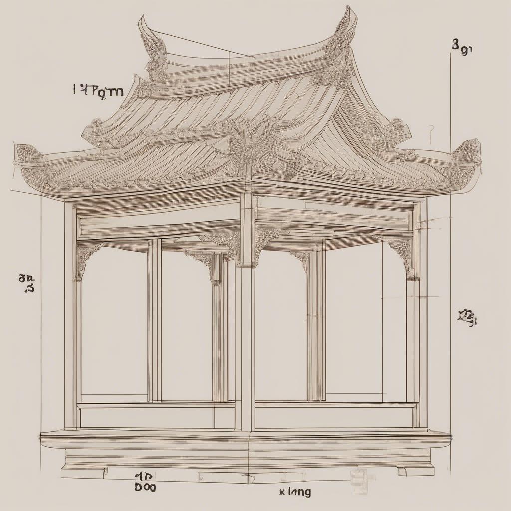 Kích thước bàn thờ sân thượng