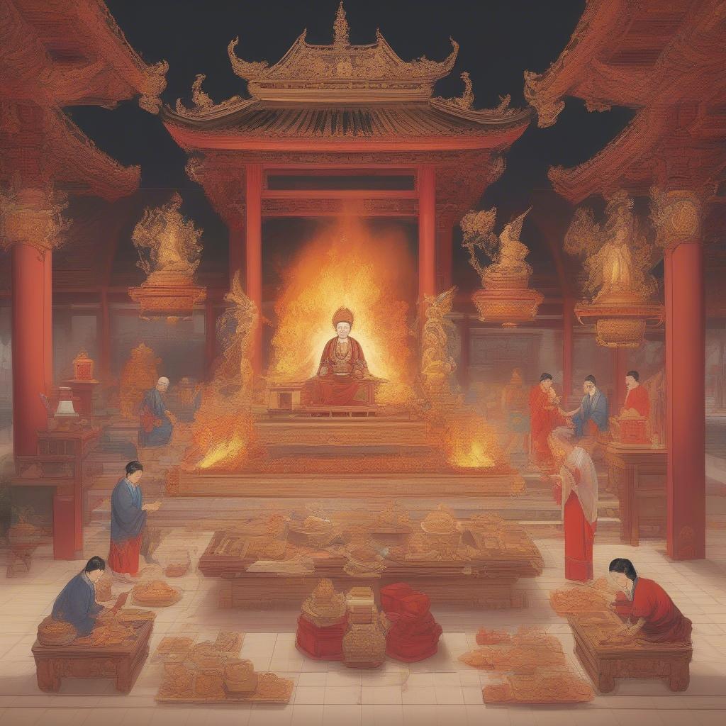 The process of removing the God of Wealth altar