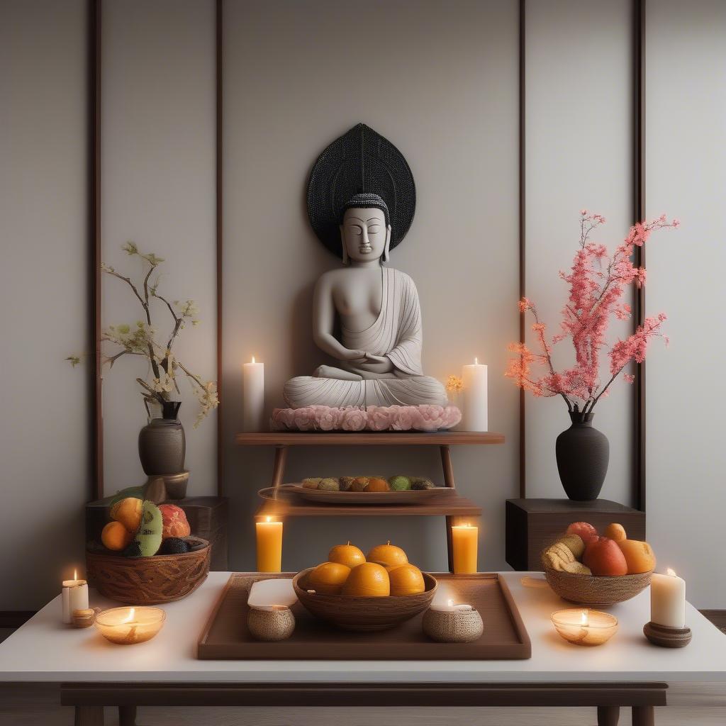 Arranging a simple altar in an apartment