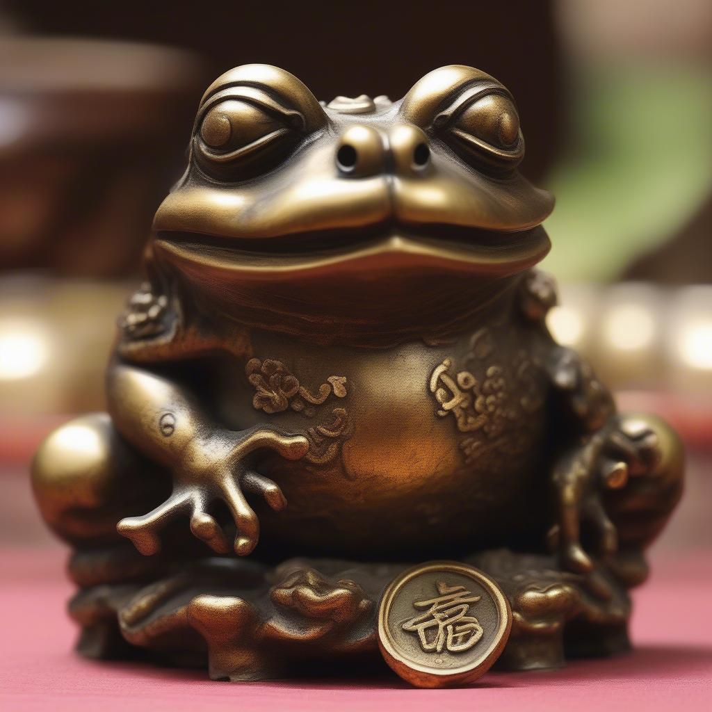 Cóc ba chân đặt bàn thờ