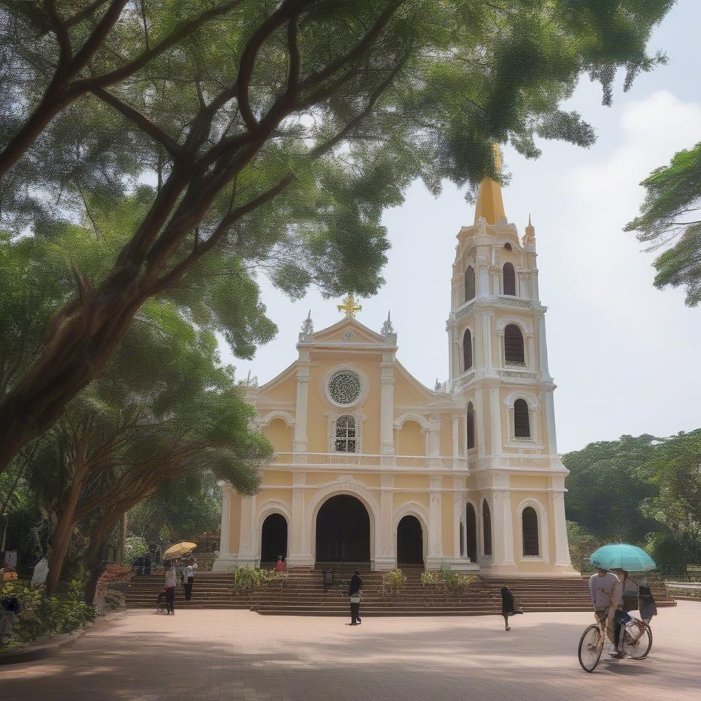 Tham quan công viên sau nhà thờ Vũng Tàu