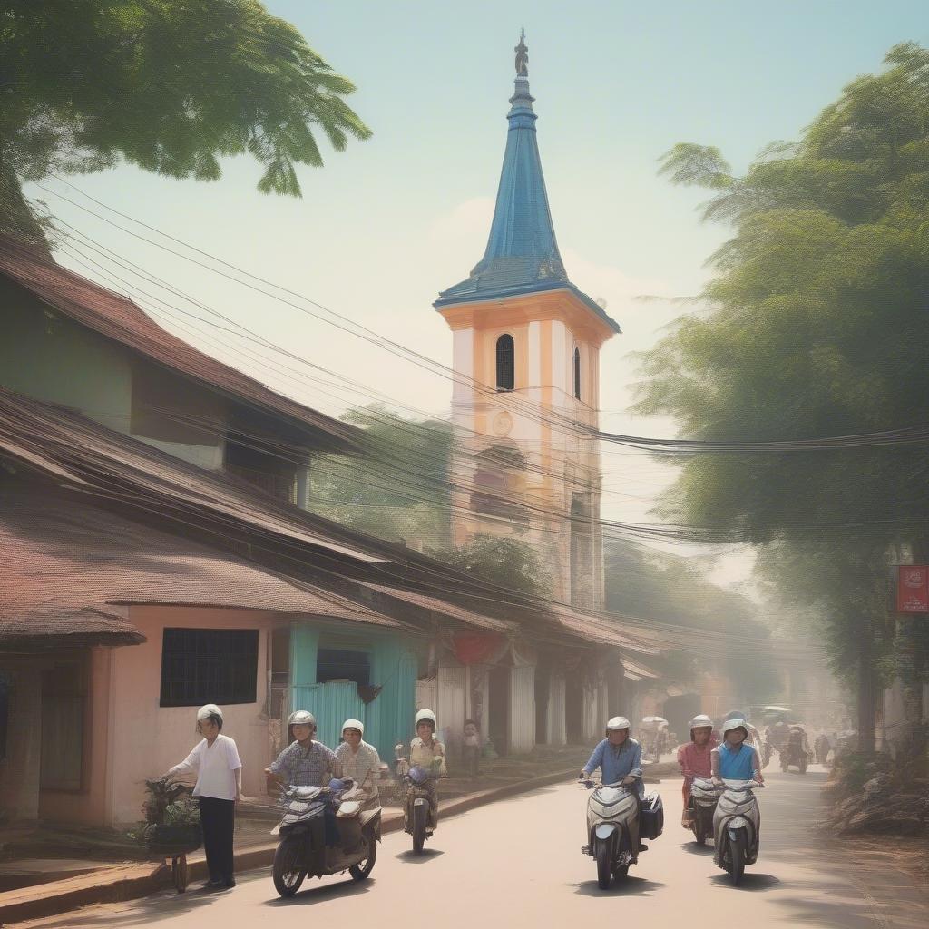 Life near Phung Khoang Church