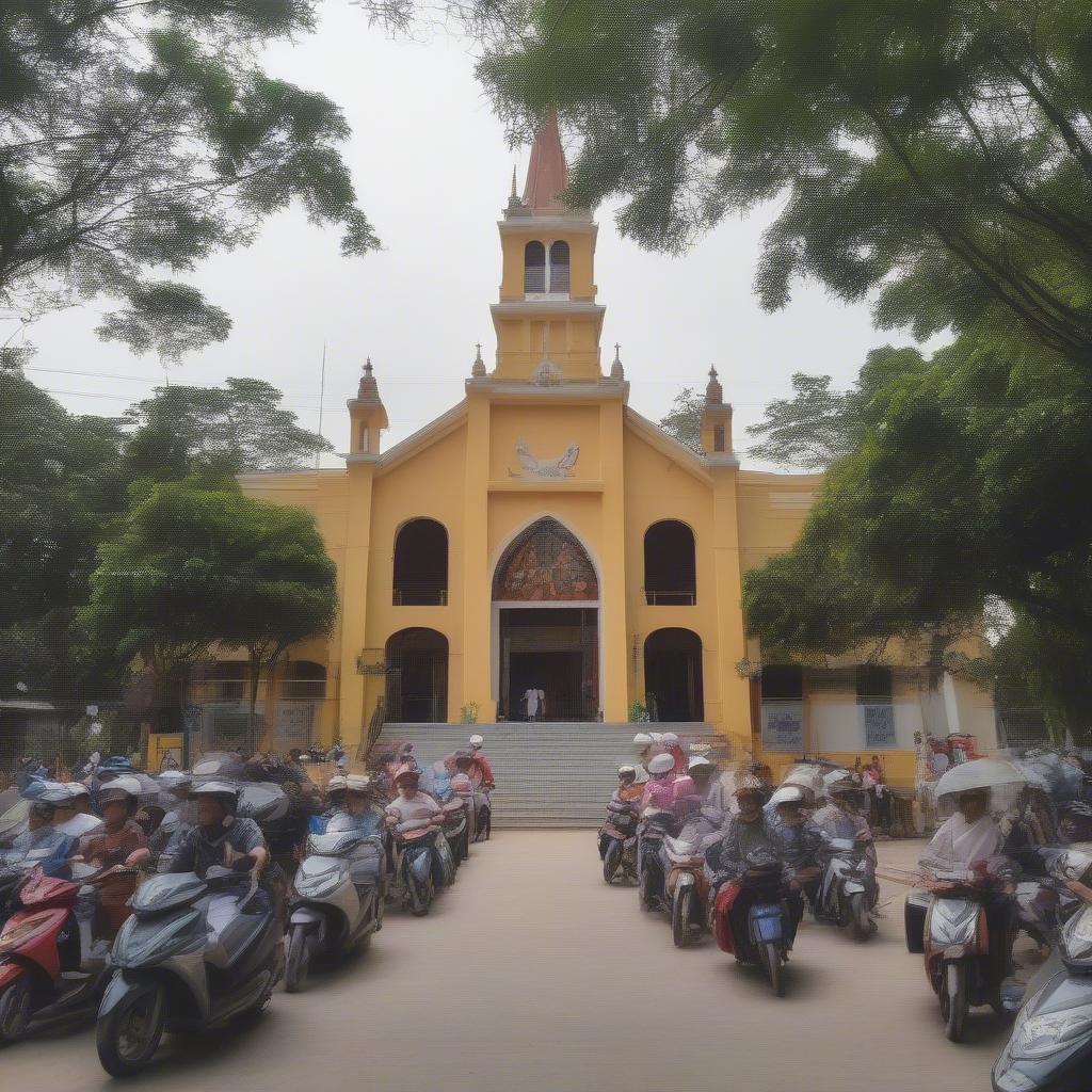Giờ lễ nhà thờ Dĩ An, Bình Dương