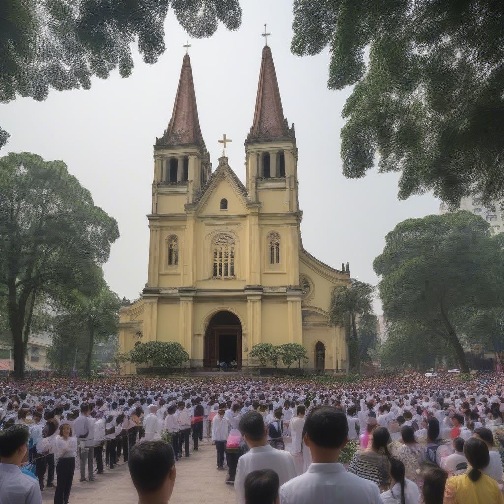 Giờ lễ Nhà thờ Lớn Hà Nội