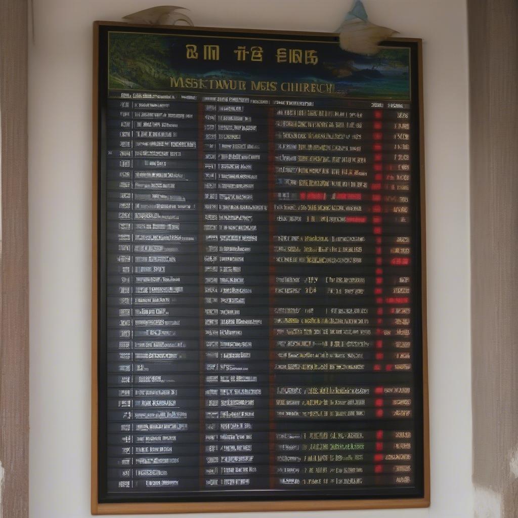 Giờ Lễ Nhà Thờ Nam Dư