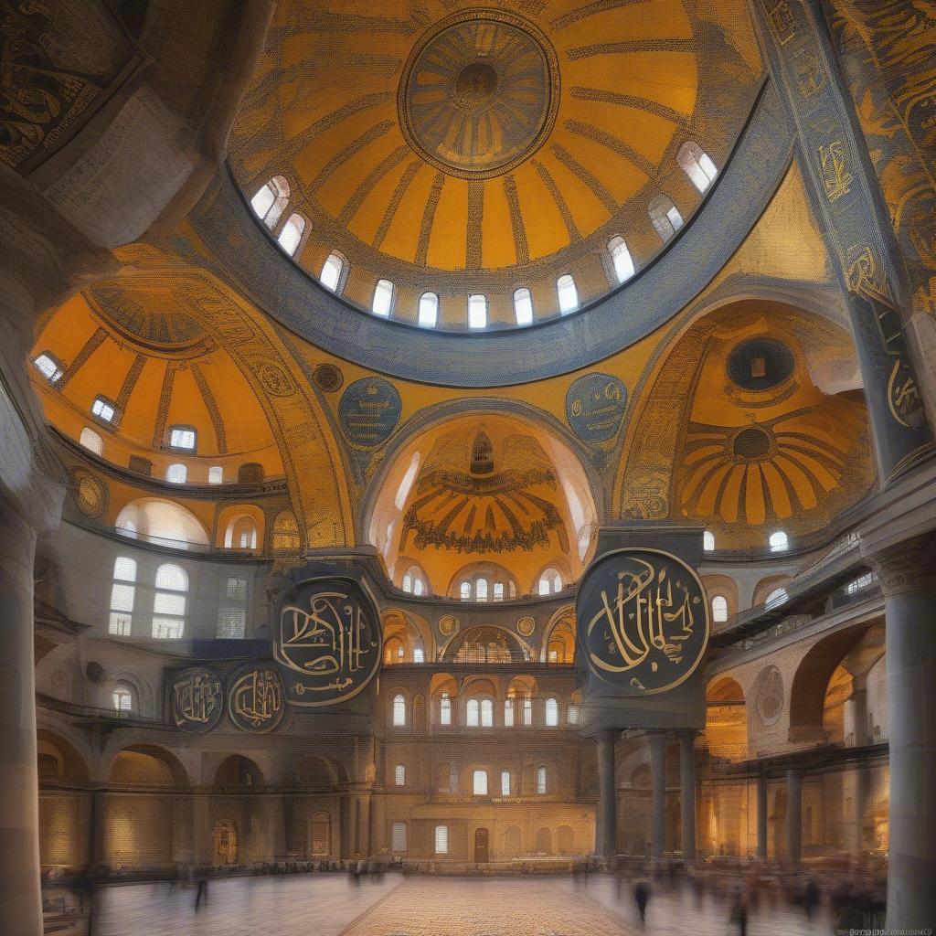 Nội thất bên trong Hagia Sophia