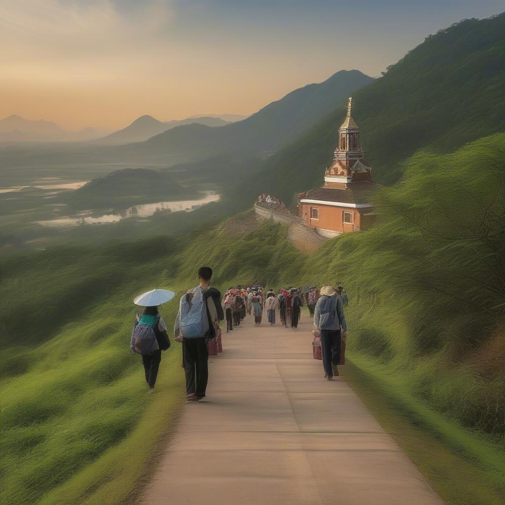 Hành hương về nhà thờ Núi Tung