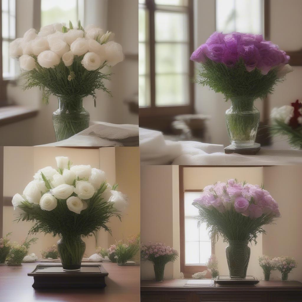 Step-by-step guide to arranging lisianthus on the altar