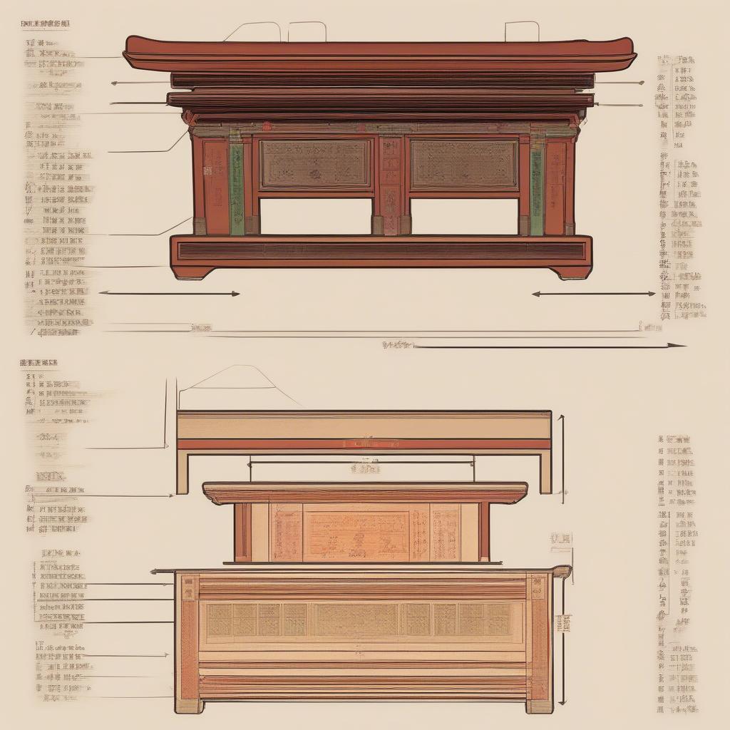 Kích thước sập thờ chuẩn lỗ ban