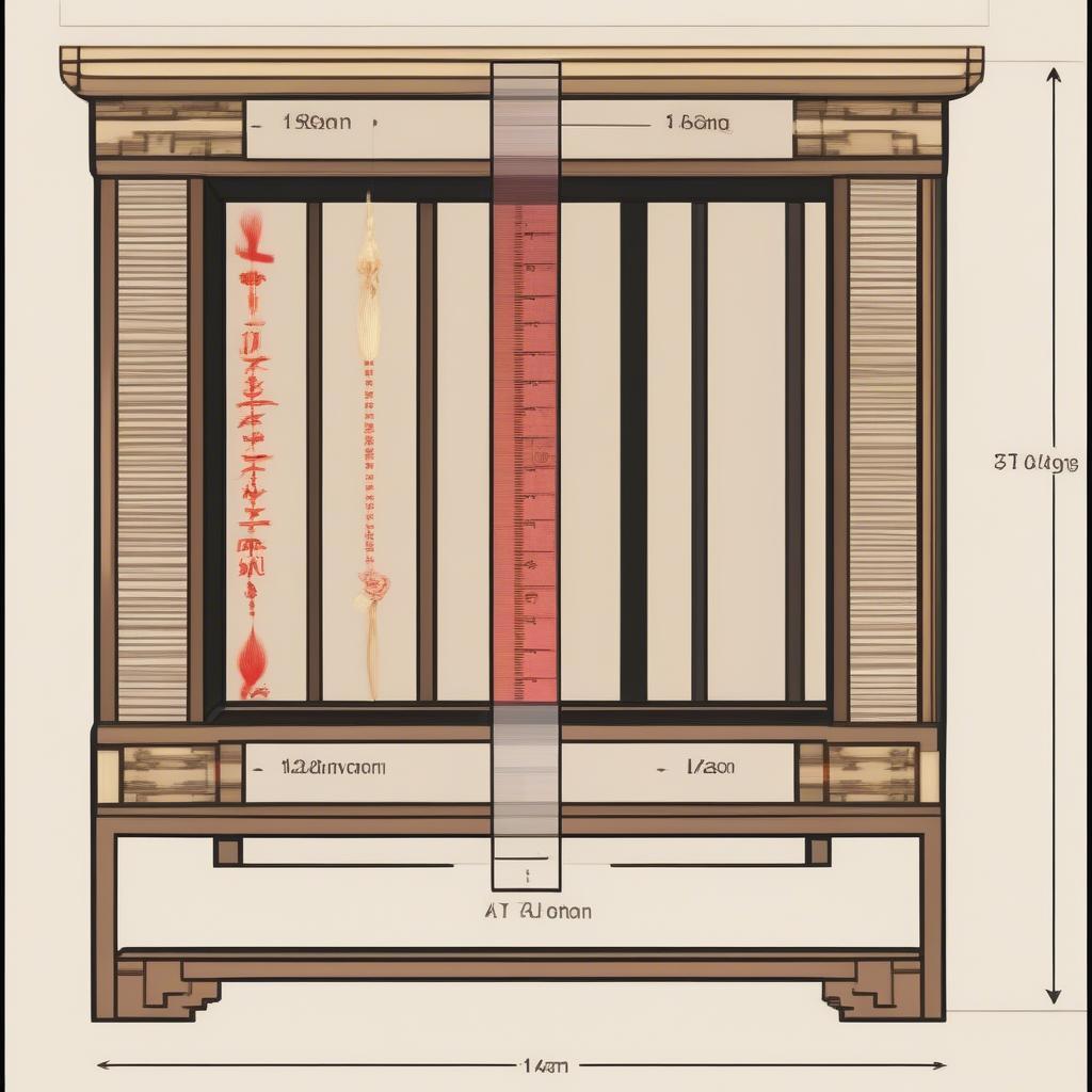 Kích thước tủ thờ theo thước Lỗ Ban