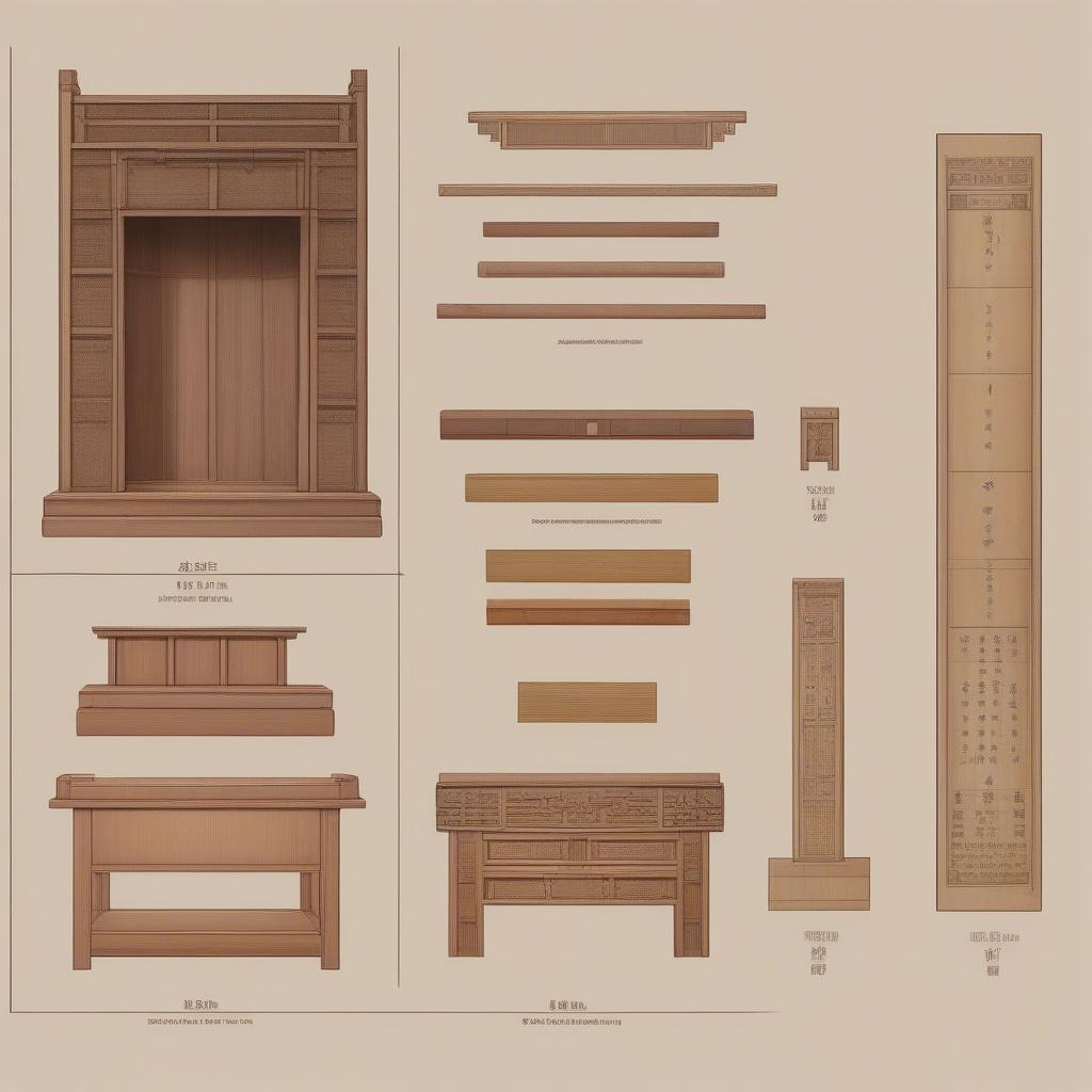 Size and material of altars in apartments