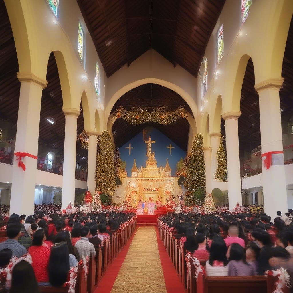 Lễ Giáng Sinh 2018 tại Nhà thờ Đồng Tiến