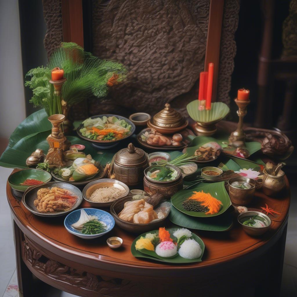 Mâm cỗ chay nhà thờ