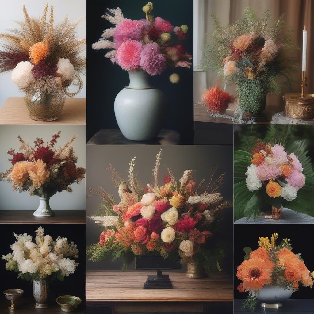 Beautiful flower arrangement examples for the ancestral altar