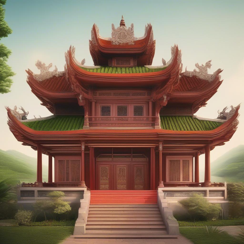 Kiến trúc miếu thờ cốt cổ truyền