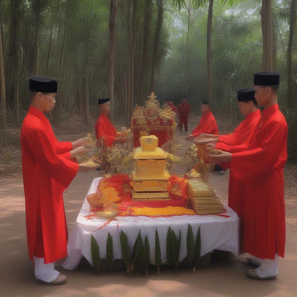 Nghi lễ Nah2 thờ Huey64n tại Củ Chi