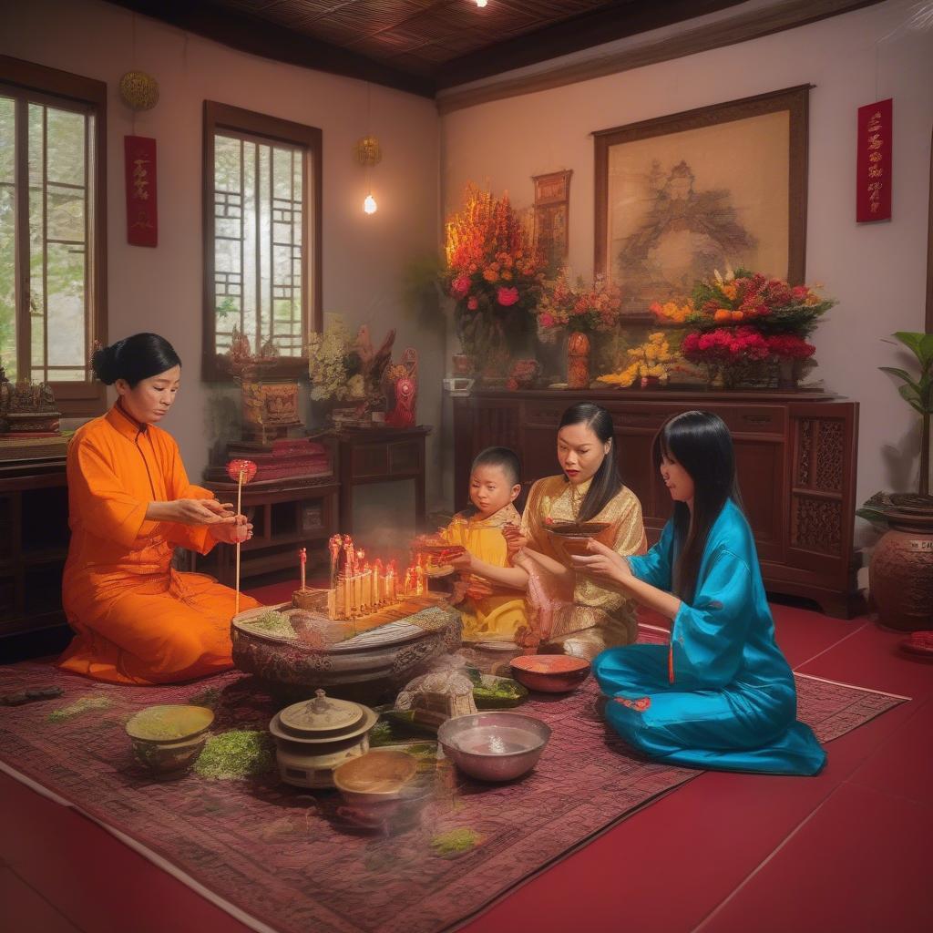 Nghi thức cúng tổ tiên miền Nam