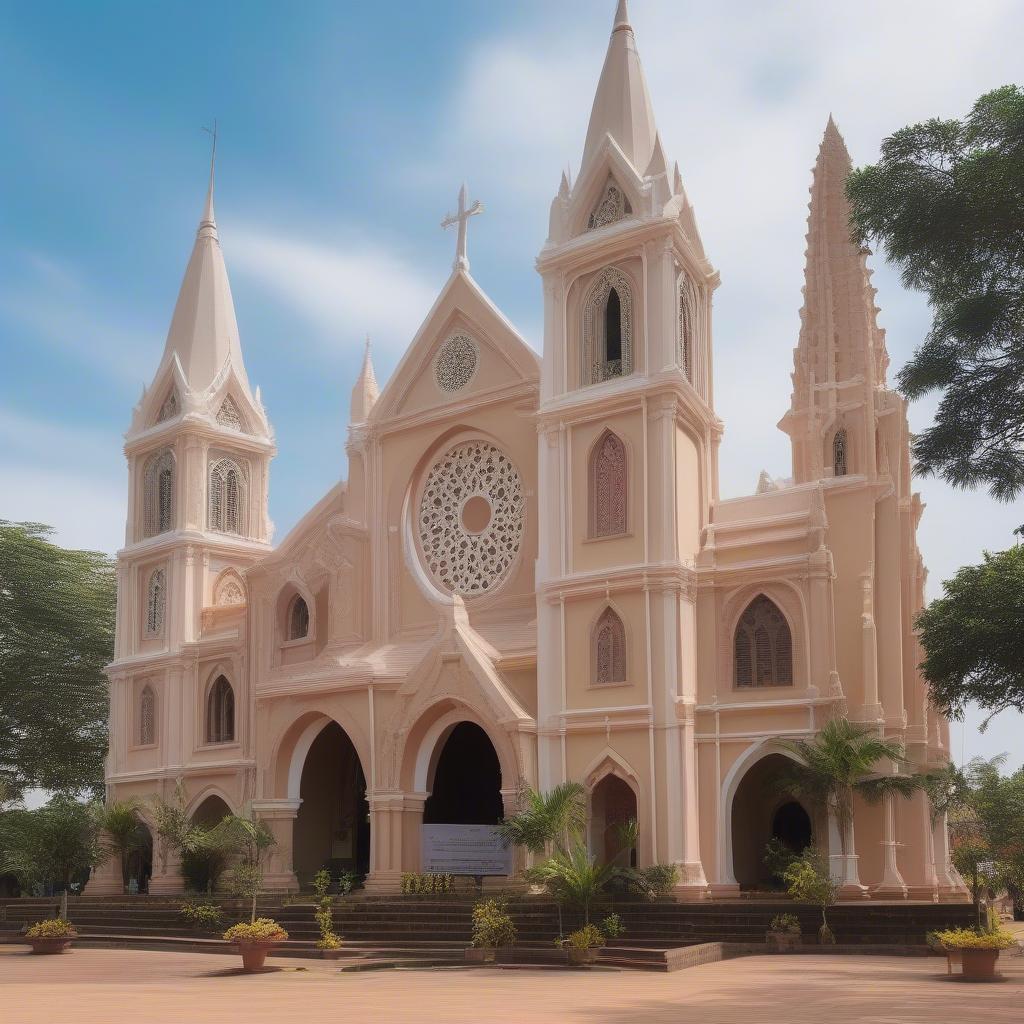 Nhà thờ chính tòa Phan Thiết kiến trúc Gothic