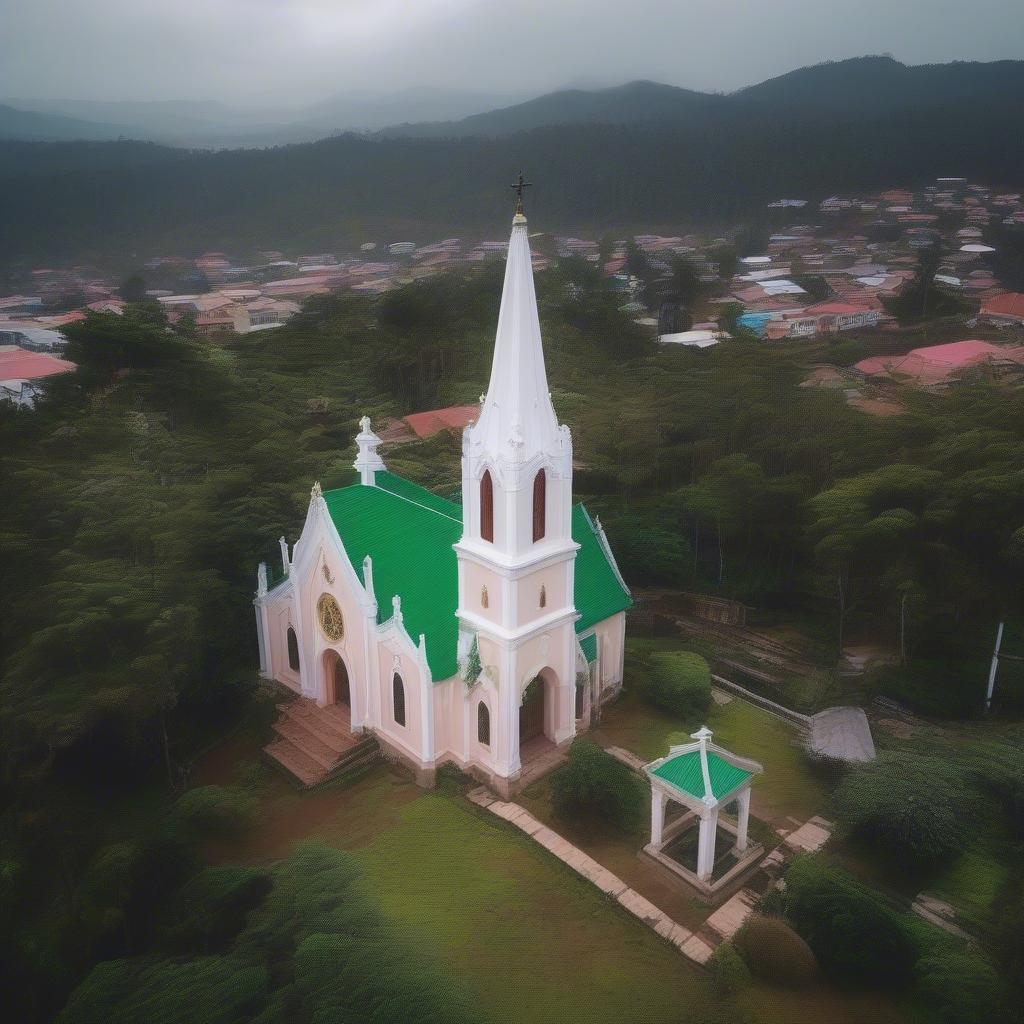 Khung cảnh xung quanh Nha Thờ Copiosa Đà Lạt