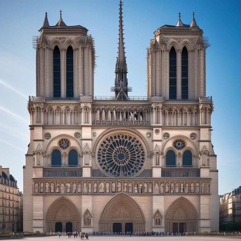 Notre Dame Cathedral Paris - Kiến trúc Gothic