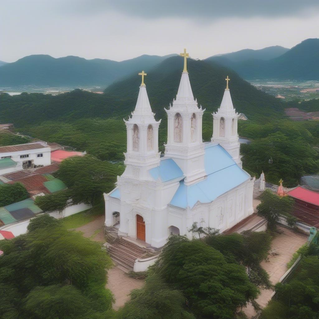 Toàn cảnh Nhà thờ Hiển Linh Xuân Trường