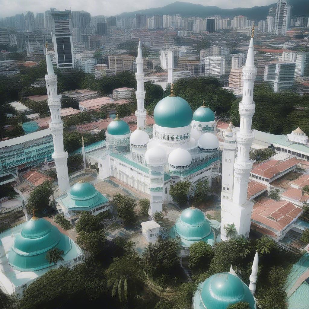 Kiến trúc nhà thờ Hồi giáo Masjid Jamek