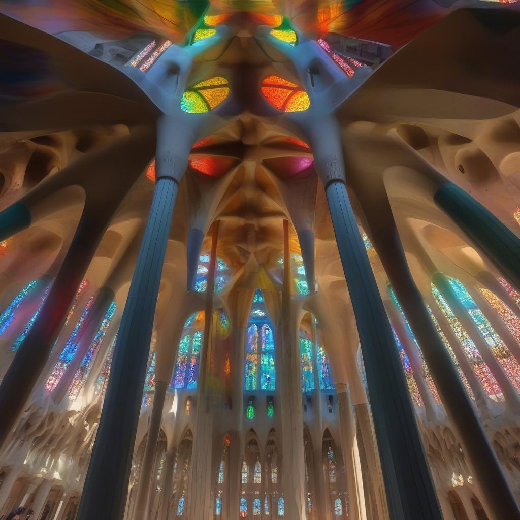 Nhà thờ La Sagrada Familia: Bên trong