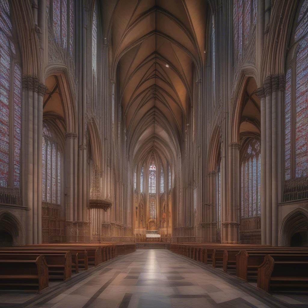 Hình ảnh một nhà thờ lớn Cathedral nguy nga tráng lệ