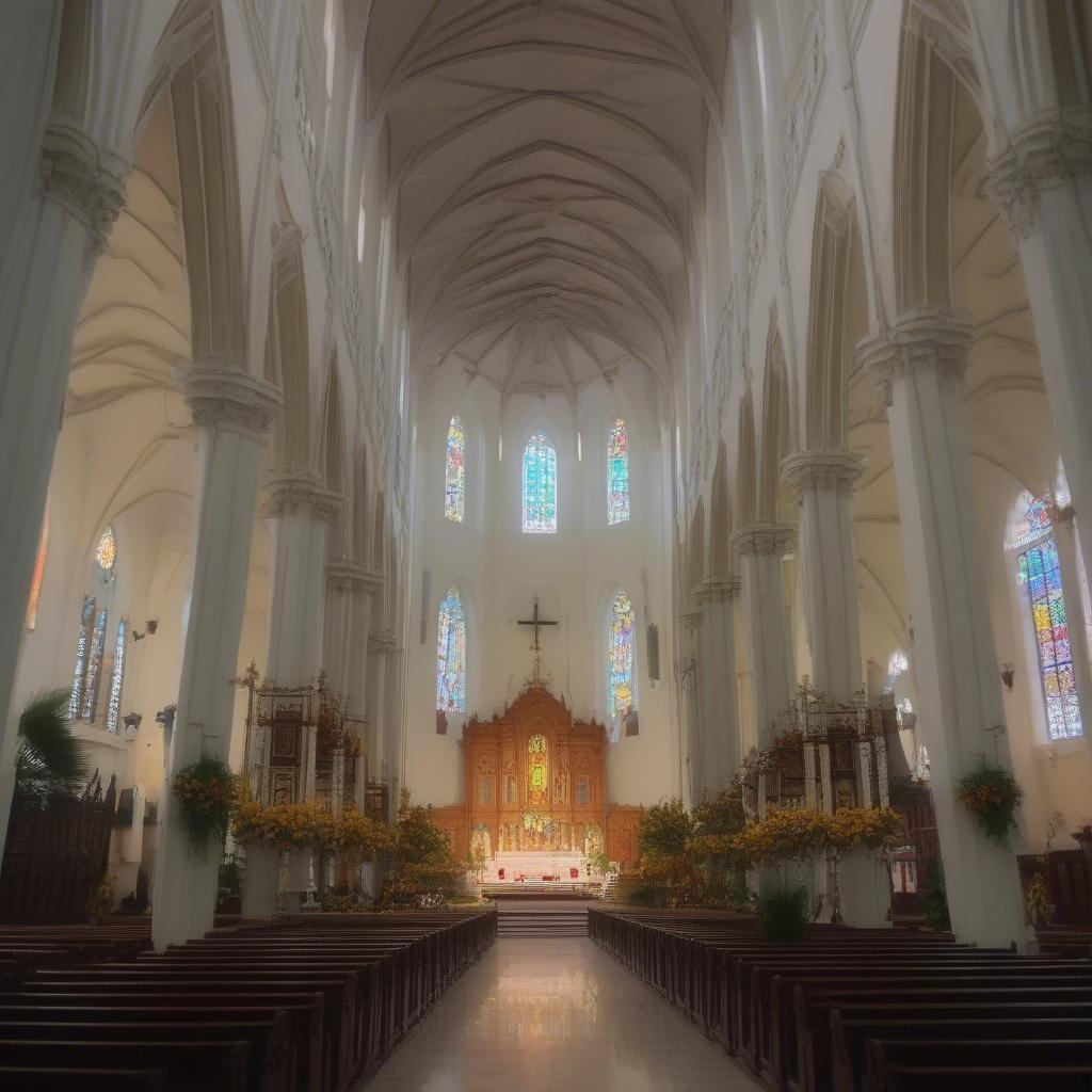 Inside St. Joseph's Cathedral Hanoi