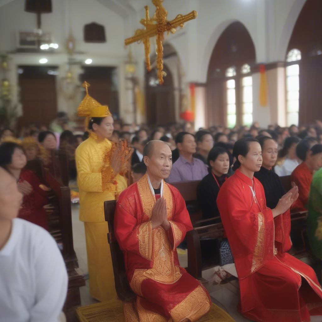 Các hoạt động tâm linh tại nhà thờ Ninh Mỹ