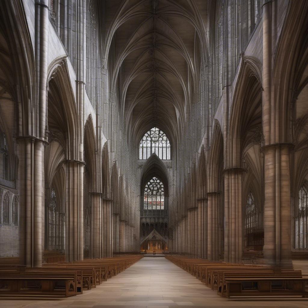 Nhà thờ York Minster với kiến trúc đồ sộ và những ô cửa kính màu tuyệt đẹp