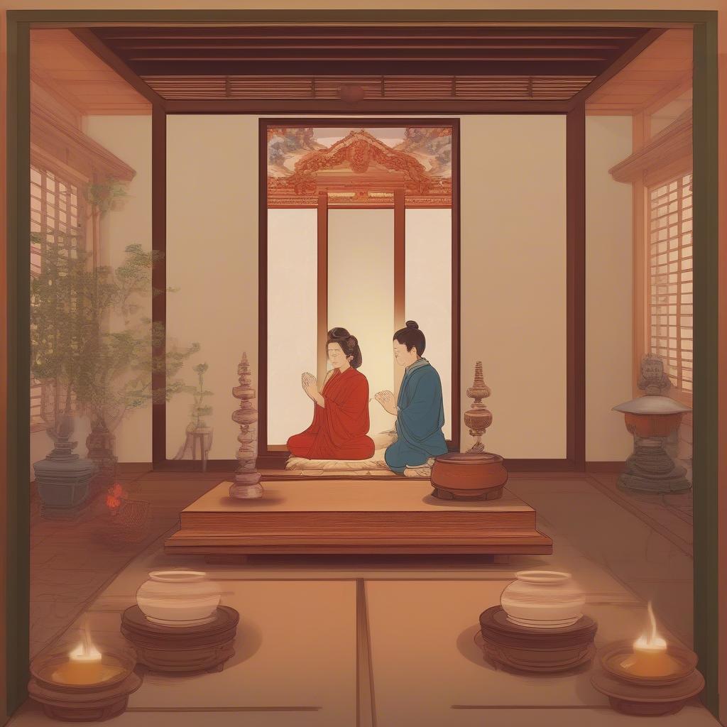 Ý nghĩa tâm linh của bàn thờ Phật và gia tiên